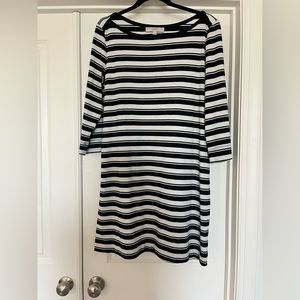 LOFT black and white striped dress. Size large.